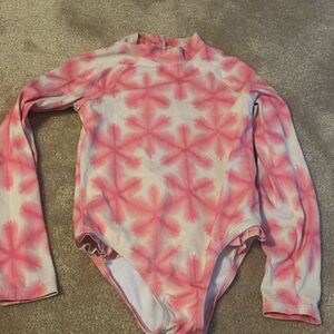 Janie and Jack Pink Tie-Dye Swimsuit